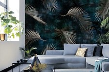 Tapete Palmen Blätter Fototapete Guido Maria Kretschmer silber