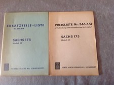 Original Ersatzteilliste Sachs 175 Modell 55  Hercules DKW Rixe Göricke 1963