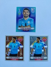 Konvolut Panini WM 2022 Qatar Extra Sticker Luis Suarez Silber Bronze und Basis