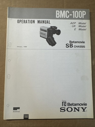 Sony betamovie bmc 100p - sony, bmc-100p