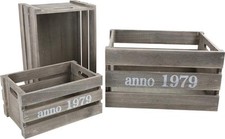Holzkiste Shabby Chic, 3er