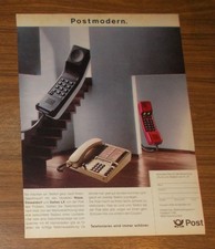 Seltene Werbung BUNDESPOST Fernmeldeamt Nizza Düsseldorf Dallas Telefone 1988