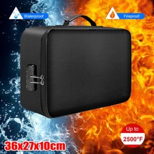 Feuerfeste Dokumentenbox Dokumententasche Wasserdicht Geldkassette Feuersichere