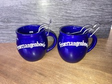 2 Feuerzangenbowle Tassen dunkelblau 200ml - für Feuerzangenbowle
