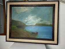 Ölbild Signiert See Fluss