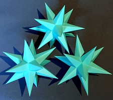 3D Adventsstern 3x kleine