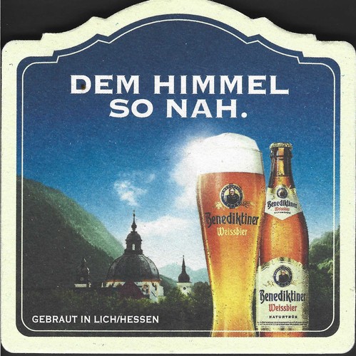 Bierdeckel benediktiner - bierdeckel,