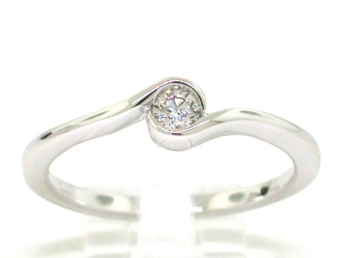 Solitär brillant ring 585 - ring,