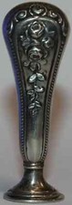 C0119 - Antike Silber Petschaft Wachsstempel Wachssiegel Rosen - DW Monogramm
