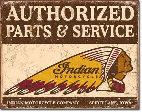 Blechschild authorized indian - authorized,