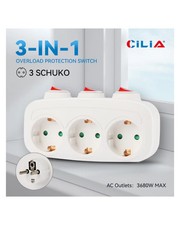 3-Fachs EU Mehrfachsteckdose