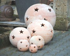 Terracottakugel,Sternkugel,frostbeständig,Windlicht,von 12cm -30cm wählbar