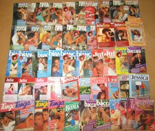 50 Romanhefte, Romane von z.B. Cora, Kelter, Bastei, Taschenheftformat -  bk296