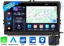 2 DIN Autoradio Android Auto 14 GPS Navi für VW GOLF 5 6 plus Passat Touran Polo