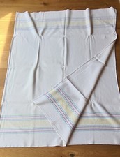 Malimo Bettlaken aus den 70-er Jahren DDR mit bunter Kante, 1,30 x 2,10