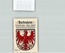 39321418 - 3601 Dardesheim Vignette Wappen Freist. Preussen Prov. Sachsen