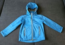Kinder Jungen Softshelljacke, Crane Kids, Blau, abnehmbare Kapuze, Größe 110/116