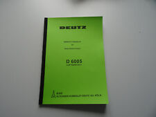 Werkstatthandbuch Deutz D 6005, 1967, Reparaturhandbuch