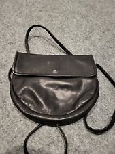 Renato ANGI Schwarze kleine LEDERHANDTASCHE ITALIEN CHIC 