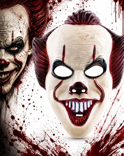 Horror clown maske halloween - horror,