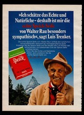 3w7643/ Alte Reklame von 1973 – Echte Speick-Seife von Walter Rau – Luis Trenker