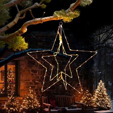 LED Weihnachtsstern 45cm Timer