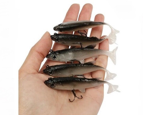 Set 5st gummifische mit - set, haken