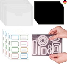 26 Stück/Set 10 Stempel und Stanzschablonen Aufbewahrungstasche und 17,5 x 12,7 