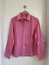 SCHÖFFEL Damen Bluse 44 Pink Weiß Kariert Langarm Outdoor Leicht