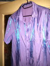Glanzhemd Lila Größe M