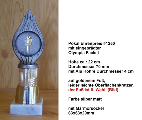 Trophäe pokal 22cm mit - 1,
