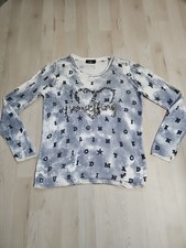 Feinstrick Pullover Weiß Grau