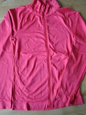 Trainings- Sportjacke Himbeere Gr. S 36/38 Stehkragen Reißverschluss Daumenloch