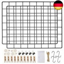 LOYONAL Gitter Pinnwand Metallgitter Deko Wand - Memoboard Gitter Deko