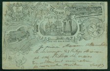 Litho / Lithografie: TRIER Vorläufer 1891 (Druck: E. Ade, Stuttgart ?)