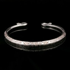 Echt 925 Silber Armreif Armspange Wikinger Kelten Damen Schmuck Armband offen