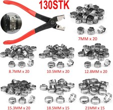 130tlg 1 Ohr Schlauchschellen