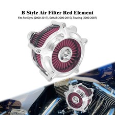 Chrom turbine luftfilter rot - chrom,