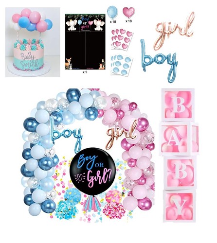 Gender reveal party dekoration - reveal,