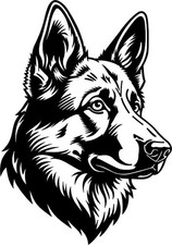 Schäferhund Aufkleber, Deutscher Schäferhund, Hundesport, Schutzhund,