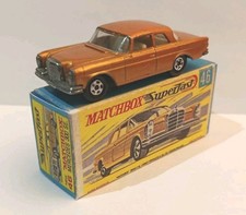 Matchbox Superfast #46a 1:66 Mercedes Benz 300 SE gold-met. mit Repro "H" Box
