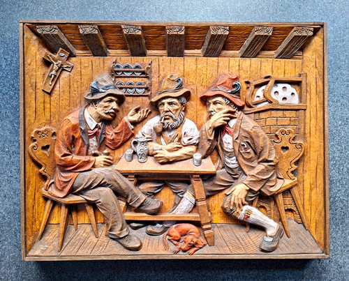 Holzrelief wandbild - holzrelief,