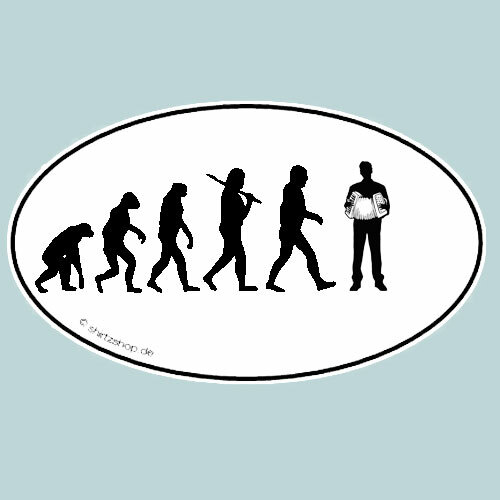 Akkordeonspieler evolution - akkordeonspieler,