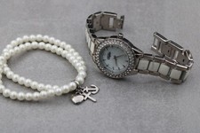 Buffalo Quarzuhr (Set 2 tlg., mit 2-reihigem Armband) Armbanduhr Damenuhr Analog