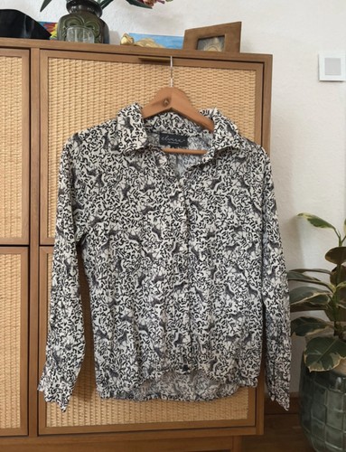 Langarm bluse hemd - hemd, zebra
