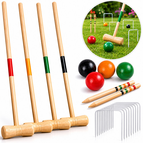 Krocket set aus holz für - aus, 4
