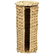 HMF Toilettenpapier Aufbewahrung geflochten aus Wasserhyazinthe, 3 WC Rollen