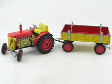 Blechspielzeug - Traktor ZETOR mit Anhänger, rot von KOVAP 0395r
