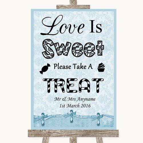Blau shabby chic love sweet - shabby,