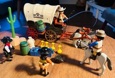 Playmobil Western Planwagen 5248  vollständig bis auf 1x Sporen